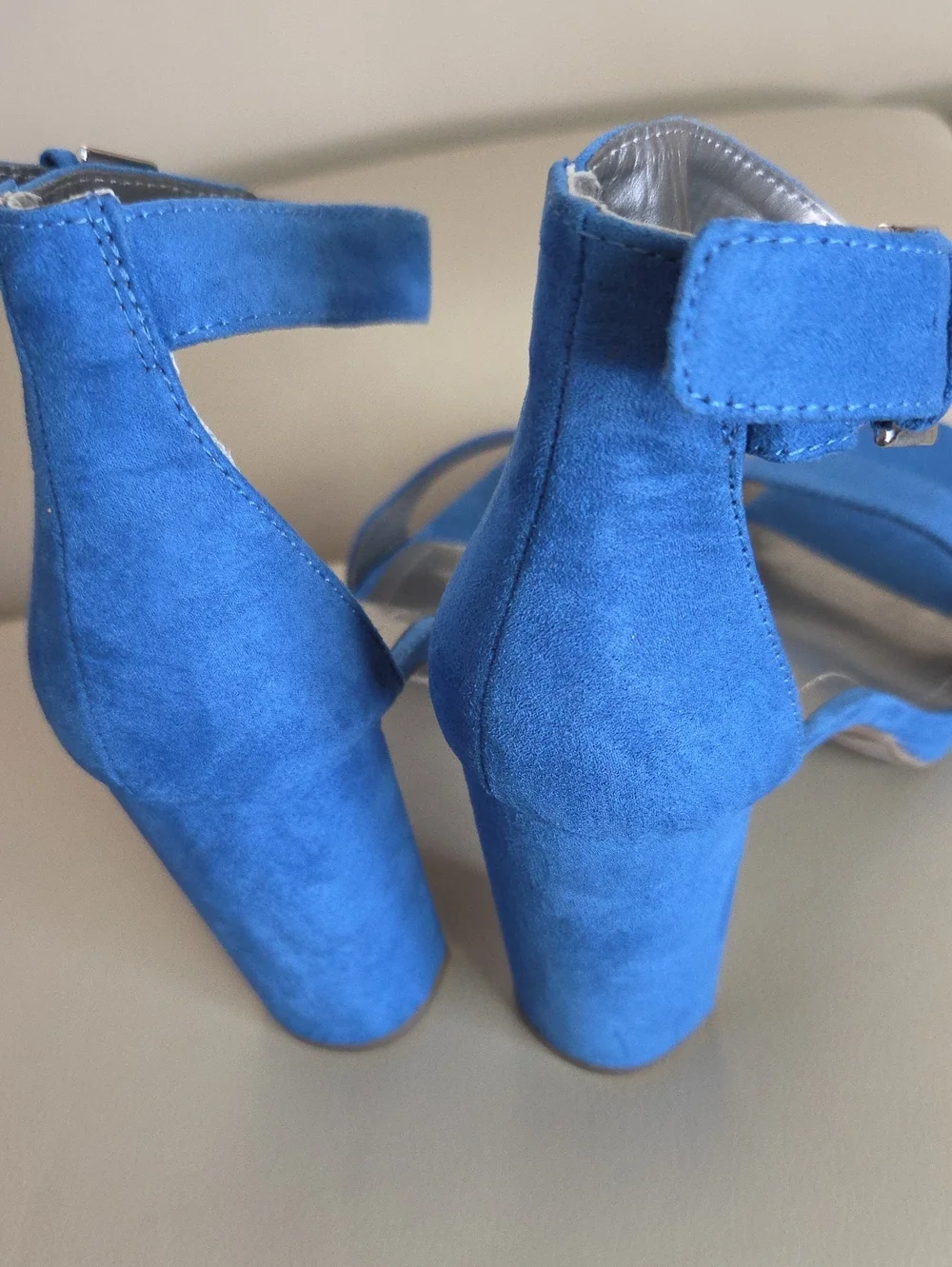 Worthington Women's Cobalt Blue Suede Block Heel Sandals  Size 7.5
